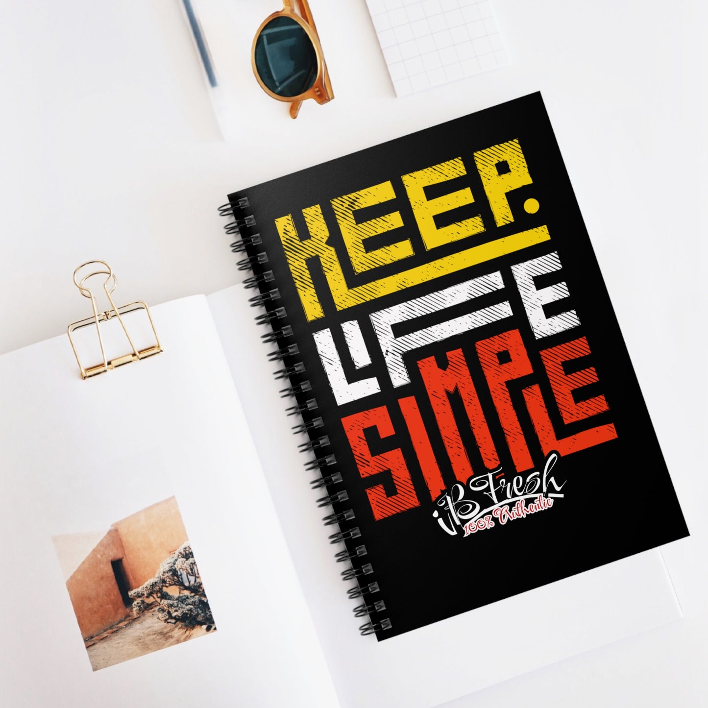 Keep Life Simple Spiral Notebook - Ruled Line